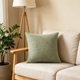 thumbnail image 4 of Throw Pillow Cover 18x18 Inch Corduroy Solid Color Decorative Cushion Case Soft Pillowcase for Sofa Home Living Room Modern Decor by PALIFEUR, 4 of 7