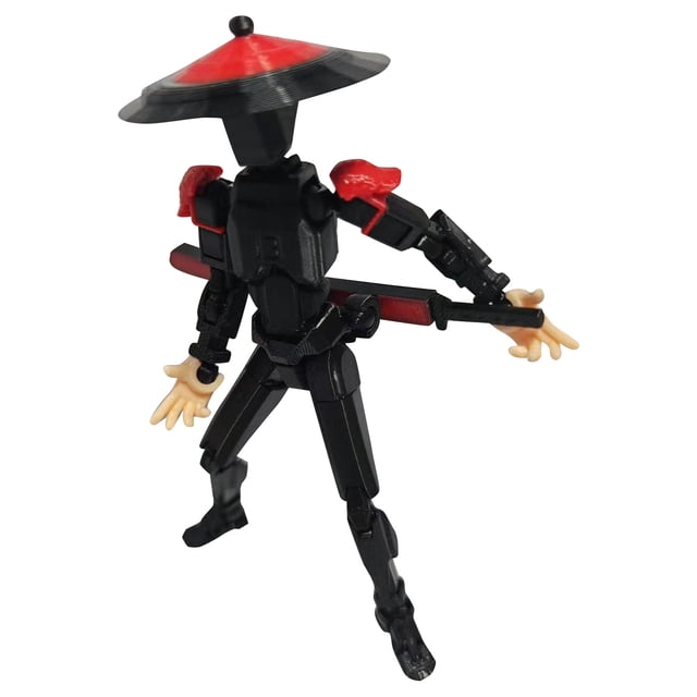 T13 Action Figure Robot,Stikbot Toys with Weapon Accessories, 3D Printed Multi-Jointed Movable, Titan 13 Action Figure, No Collector Should Miss It (Red)