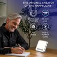thumbnail image 4 of HappyLight Mini - Portable & Compact Light Therapy Lamp with 10,000 Lux, UV-Free, LED Light with Adjustable Brightness - Boost Mood, Enhance Sleep, & Focus - Small Sun Lamp for Winter Blues, 4 of 5