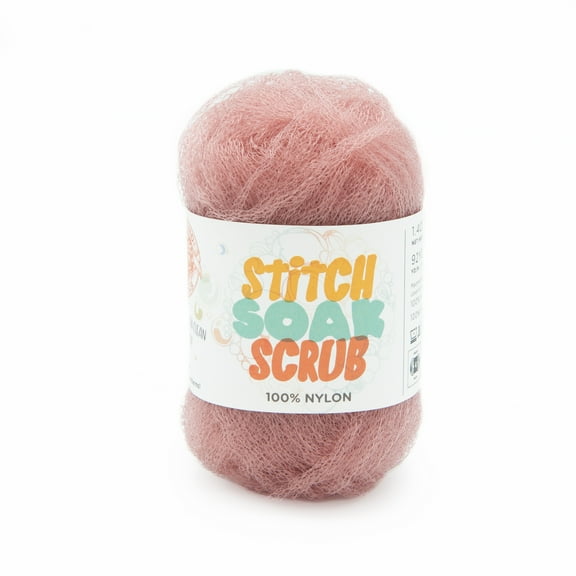 Lion Brand Stitch Soak Scrub Yarn-Rose