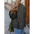 thumbnail image 7 of Niusricy Women’s Casual Tie Front Tops Long Sleeve Tunic Shirts Round Neck T-shirts Ladies Loose Fit Babydoll Shirts Fashion Cute Clothes Spring Fall Blouses Streetwear for Daily, 7 of 7