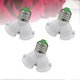 thumbnail image 3 of 3pcs E27 to 2 E27 Lamp Base Fireproof Material Holder Converter Extender Socket Y Shape Splitter Adapter Light Base for LED Bulb (White), 3 of 3