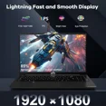 thumbnail image 4 of 15.6" FHD Business Laptop: Intel 12th Core i5, 16GB RAM, 1TB SSD, 2-Year Warranty. Featuring Backlit Keyboard, Fingerprint Security , Fast 100W PD Charging-Black, 4 of 7