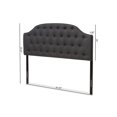 thumbnail image 6 of Baxton Studio Windsor Modern and Contemporary Dark Gray Fabric Upholstered Scalloped Buttoned King Size Headboard, 6 of 6