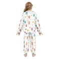 thumbnail image 3 of Fluffy Pajamas Set Fuzzy Winter Warm Pj Sets Pullover Tops and Long Pants Small Watercolor Splashes and Dots Medium, 3 of 8