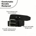 thumbnail image 3 of Men's Belt Big & Tall 56"-80" Genuine Leather Belt Reinforced Strap Casual Work Jean Extra Long Belts, 3 of 12