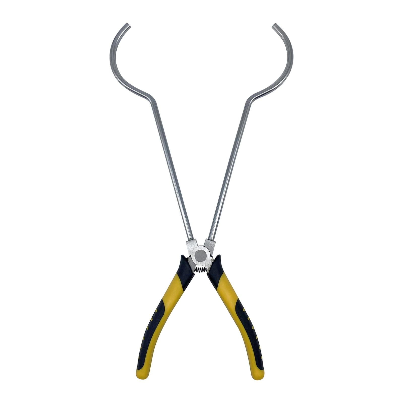 Gold Melting Tongs Crucible Double Spring Furnace Steel Insulated Rubber Handle for Laboratory Jewelry Metal Casting
