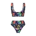 thumbnail image 2 of Honeii Colorful Animals Print Women’s Bikini Set,Two Piece Swimsuit Bathing Suits,Stylish High Elasticity Swimwear for Beach and Pool, 2 of 7