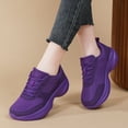 thumbnail image 2 of enyan Women's Slip On Sneaker Low Top Casual Walking Shoes Classic Comfort Flat Fashion Sneakers Women's Athletic Shoes Purple,Size 6.5, 2 of 7