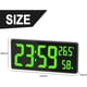 thumbnail image 2 of Reloj digital de pantalla grande, reloj de pared digital grande con temperatura y humedad, reloj de pared digital con números LED para dormitorio, oficina, lectura clara para personas mayores, 2 of 5