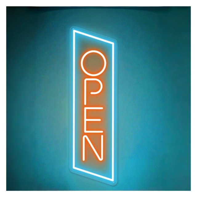 Letrero De Neón Vertical Abierto Para Negocios, Restaurantes, Tiendas, Salas Juegos, Dormitorios, Bares, Estar Y Fiestas Cumpleaños 45cm