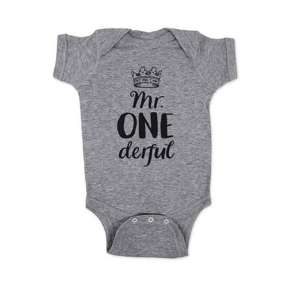 Mr. ONEderful Prince Crown - First Birthday Shirt or Bodysuit - Age 1 One year old - wallsparks cute & funny Brand