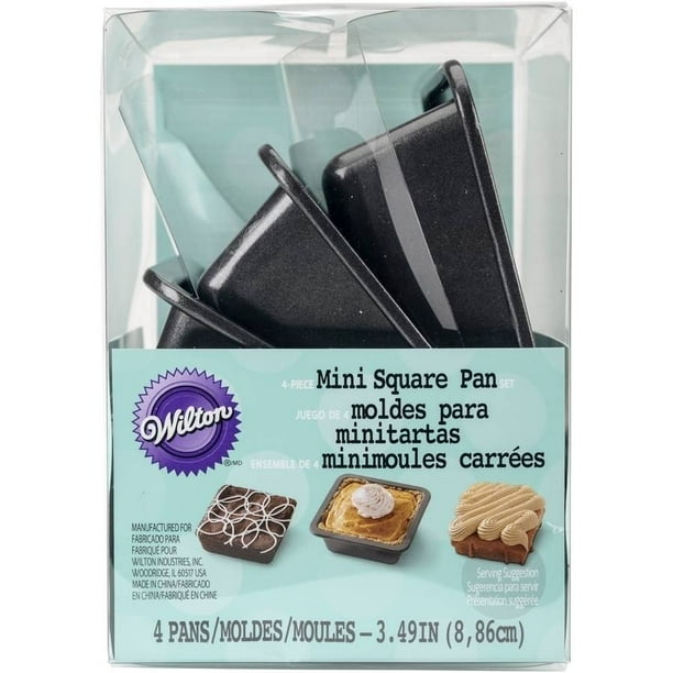 Wilton Mini Cake Pans, 3Pack, Square, 3.5"