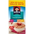 thumbnail image 2 of Quaker Instant Oatmeal Fruit and Cream Variety Pack, Breakfast Cereal, 1.23 oz Packets, 20 Count, 2 of 7
