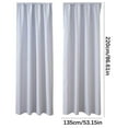 thumbnail image 3 of Xuniizn Blackout Curtains for Bedroom Thermal Insulated - 100%Polyester Black Out Curtains 2 Panels Set Room Darkening Window Curtains for Living Room, White, 3 of 3