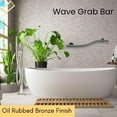 thumbnail image 2 of Wave Grab Bar for Bathroom Shower Toilet Steps Home/304 Stainless Steel/Oil Rubbed Bronze/Left/ 36", 2 of 14