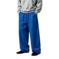 thumbnail image 3 of Cotton Sweatpants for Men Dqueduo Men's Casual Straight-Leg Sports Loose Wide-Leg Pants Dark Blue XXXL, 3 of 6