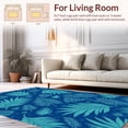 thumbnail image 2 of ODIKA 6'x9' Machine Washable Non-Slip Area Rug, Tropical Jungle Leafy Door With Backing High Traffic Rug, Blue, 318891, 2 of 7