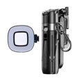 thumbnail image 1 of Varilla portátil retráctil, versátil, de bolsillo, recargable, de aleación de aluminio, con soporte para teléfono, para vlogs, tomar fotos y Negro, 1 of 8