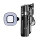 thumbnail image 1 of Palo para selfies portátil, extensible, giratorio, recargable, de aleación de aluminio con Negro, 1 of 9