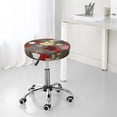 thumbnail image 7 of Lsque Maple colorful Pattern Round Bar chair cushion covers Velvet Fabric Premium Comfort Protects from Scratches and Stains for 14-17 Inch Chair-13 inch, 7 of 7