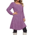 thumbnail image 4 of Fantaslook Square Neck Long Sleeve Dresses for Women Casual Trendy Sweater Dress with Pockets, 4 of 9
