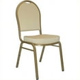 thumbnail image 2 of Flash Furniture HERCULES Series Dome Back Stacking Banquet Chair in Beige Patterned Fabric - Gold Frame, 2 of 14