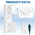 thumbnail image 3 of SUNCROWN 63" H Narrow Bathroom Storage Cabinet with Drawer & Adjustable Shelves, Freestanding Linen Tower with Glass & Solid Doors, Anti-Tip Safety Device, White ﻿, 3 of 9