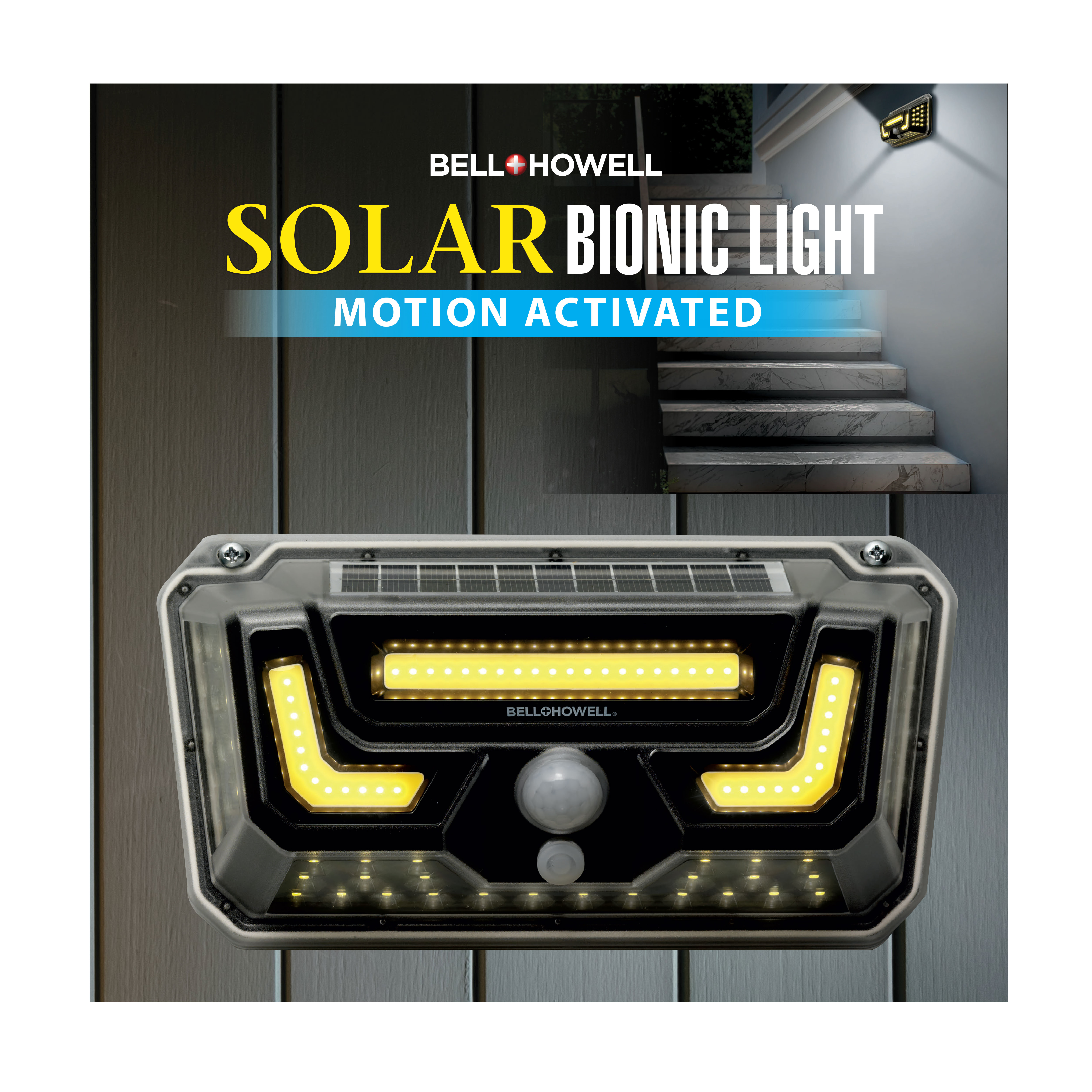 Bell + Howell Bionic Outdoor Solar Wall Light, Motion Sensor photo 7