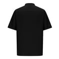 thumbnail image 4 of Offres Flash! Aqestyerly Haut Grande Taille pour Femmes en Solde, Chemise Décontractée Mode Homme Col Rabattu Imprimé Manches Courtes Boutons Blouse, 4 of 6