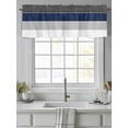 thumbnail image 4 of Navy Blue Gray Stripes Curtain Valances for Windows, Line Pattern Window Valances, Window Treatment Rod Pocket Valance Curtains for Living Room/Kitchen/Bedroom/Bathroom, 54x18inch, 4 of 9