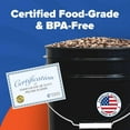 thumbnail image 3 of ePackageSupply 5 Gallon Bucket - Food Grade Bucket with Airtight Gasketed Tear Strip Lid, BPA-Free, Heavy-Duty 90 Mil HDPE Plastic Pail, Bulk Storage, Durable Container, Made in USA - Black, 6 Packs, 3 of 8