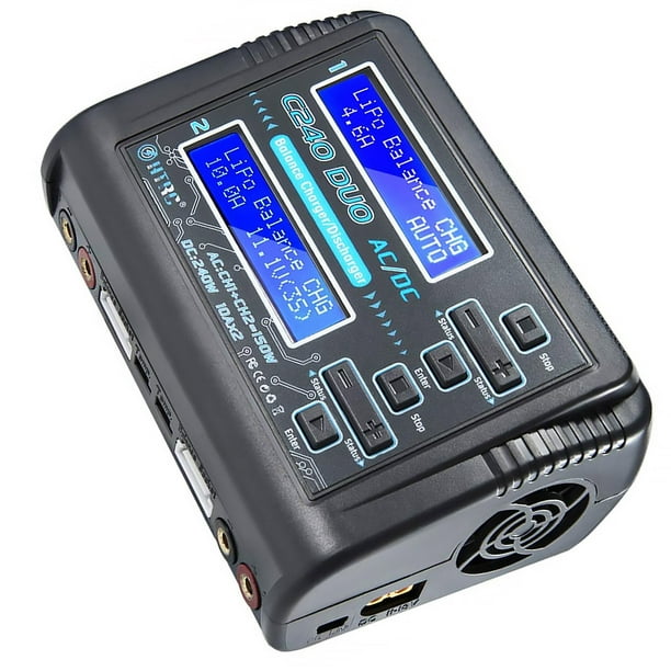 sweethay de HTRC C240, de equilibrio de recargable Lipo de polímero de litio de doble canal Baterías de general No.02 US Plug