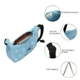 thumbnail image 4 of Disney Lilo & Stitch Wink & Hibiscus Crescent Women's Blue Handbag, 4 of 7
