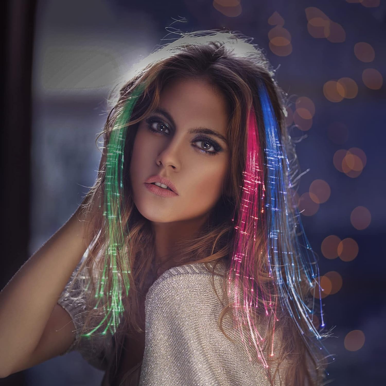 LED Light Up Hair Clips -25 Pack Glow in the Dark Party Supplies Bar Dancing Hairpin Hair Accessories Women Girls Braid Extension Clips for Festival Halloween Christmas Birthday