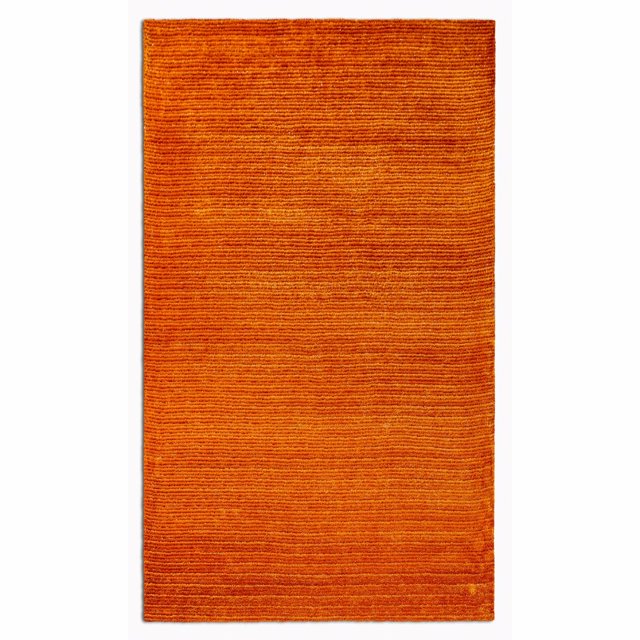 homeroots home decor 396931 5’ x 7’ Orange Modern Shimmery Area Rug