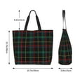 thumbnail image 5 of Kdxio Buffalo Plaid Dark Green Casual Tote Bags Women Big Capacity Shoulder Bag for Women Travel Shoulder Bags Handbags, 5 of 8