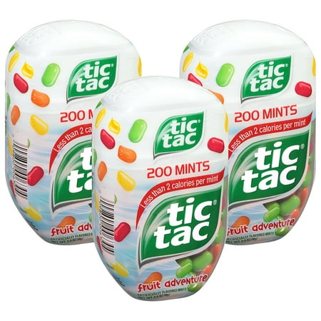 (3 Pack) Tic Tac Fruit Adventure Mints, 200 ct, 3.4 oz