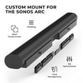 thumbnail image 2 of HumanCentric Wall Mount Compatible with Sonos Arc Sound Bar (Black) Floating Style Mounting Bracket Compatible with Sonos Arc Wall Mount Soundbar Mount for Sonos Arc Mount on Wall Under TV, 2 of 4