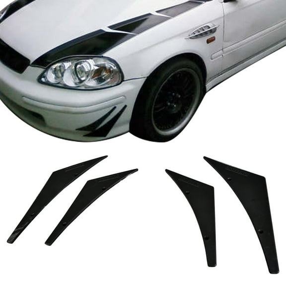 Ikon Motorsports Compatible with GMC Front Bumper Lip Kit Splitter Fins Body Spoiler Canards Valence Chin