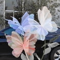 thumbnail image 5 of Large 3D Butterfly Decorations, 19.3inx16.5in Gradient Silk | Gradient Silk Butterflies for Fairy First Birthday Baby Shower Wedding Party, Layered Wings Create Dimensional Decor (Hot Pink), 5 of 7