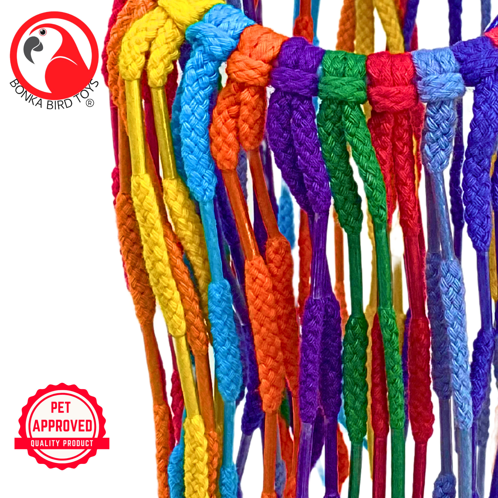 Bonka Bird Toys 51213 Large Aglet Heaven Chew Tug Pull Preen Parrot Cage Toy Pet