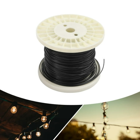 

OUKANING 600ft Stainless Steel Wire Rope Guide Wire PVC Coated String Light Hanging Rope String Light Hanging Kit