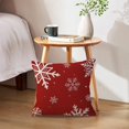 thumbnail image 3 of Winter Holiday Decor Throw Pillow Cover Set of 2 Farmhouse Christmas Decorations Snowflake/Let It Snow Winter Decorative Cushion Covers for Sofa/Couch/Porch (Red, 20"×20"), 3 of 6