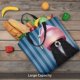 thumbnail image 5 of Disketp Dog in Hairdresser Bolsa Tote de Lona para Mujer, Bolso de Hombro y Cruzado con Cierre de Cremallera, 5 of 7