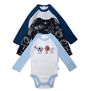 Honest Baby Clothing Organic Cotton Boy or Girl Long Sleeve Bodysuit Set, Newborn to 24 Months