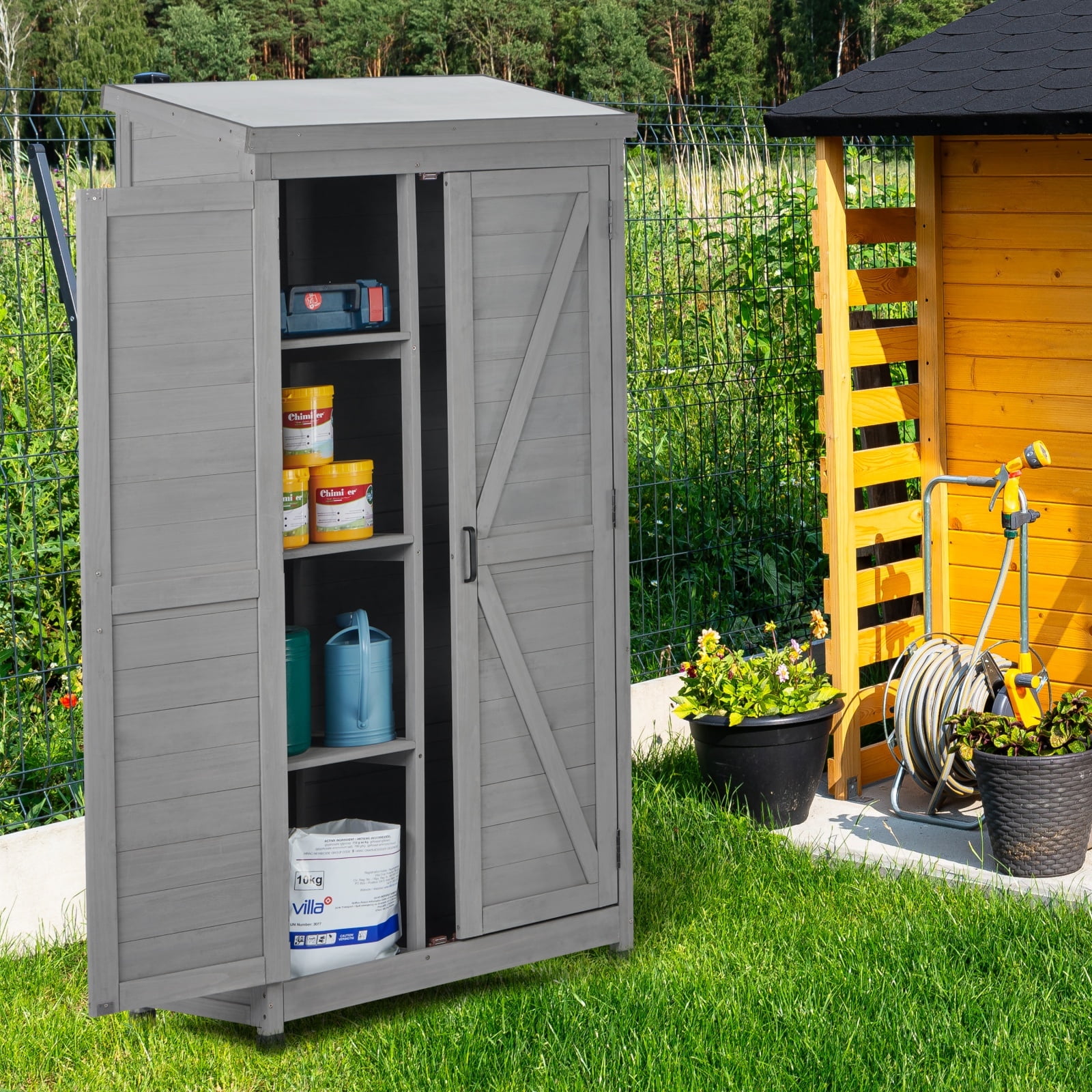 Suncast 7' x 4' Carlisle Resin Outdoor Storage Shed, Vanilla