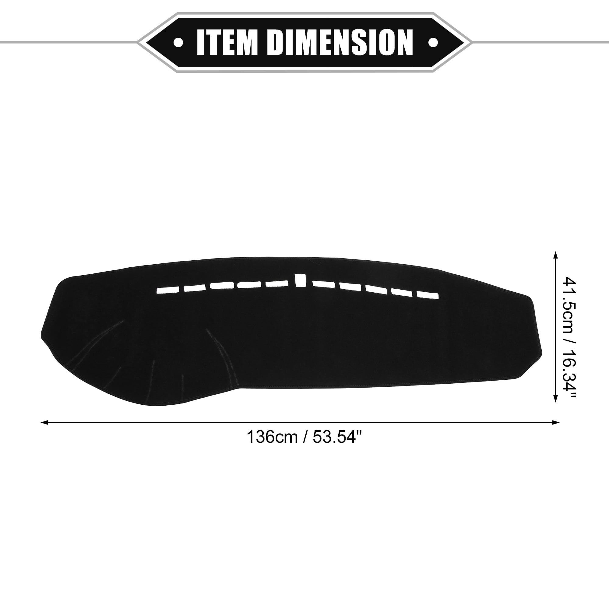 Dashboard Cover for Hyundai Sonata 2006-2008 Non-slip Polyester Black Dash Cover Mat Dash Board Cover