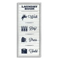 thumbnail image 5 of Stupell Industries Laundry Room Rustic Sign Wash Dry Fold Icons Typography Painting Gray Framed Art Print Wall Art, 10 x 24, 5 of 5