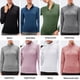 thumbnail image 5 of Camiseta deportiva de manga larga para mujer, polar, cálido, con cremallera en un cuarto Eccomum Blanco/Medio, 5 of 7